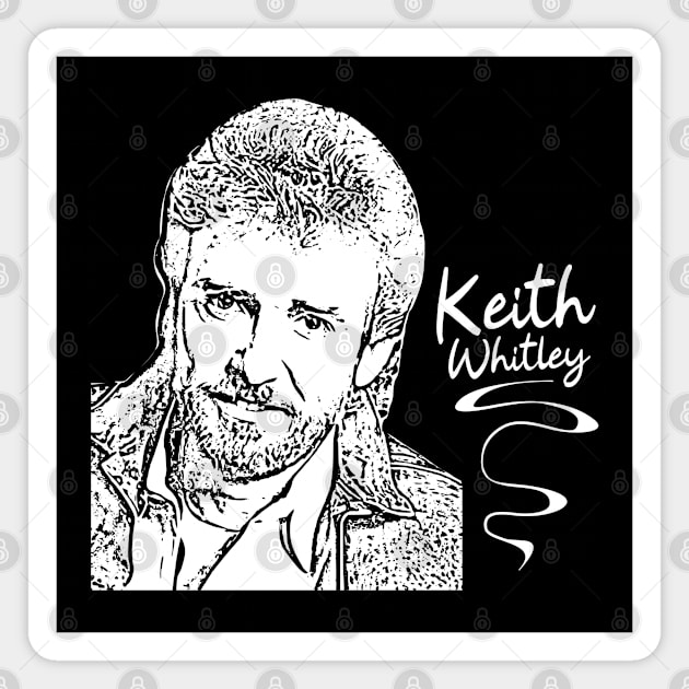 Keith Whitley // Country music // Retro white Magnet by Degiab